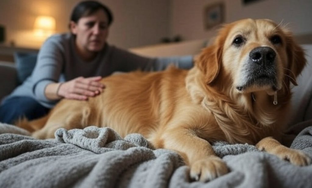 chien ventre gonflé et dur