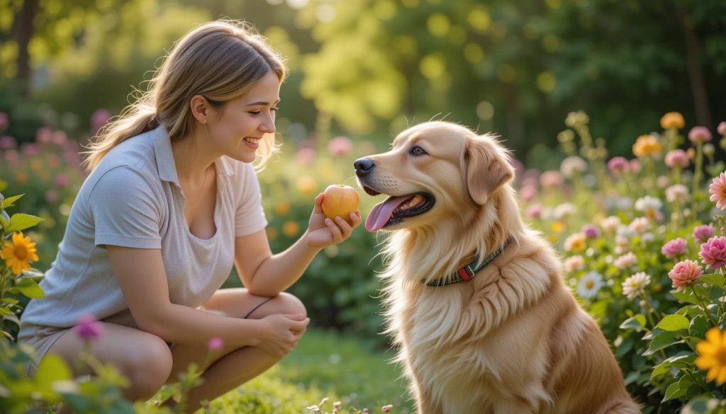 pommes à manger à un chien