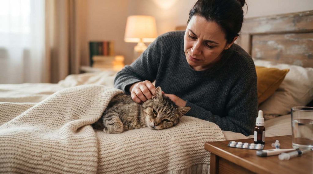Chat souffrant d'insuffisance rénale
