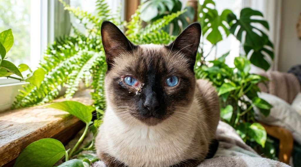 Symptômes de conjonctivite chat