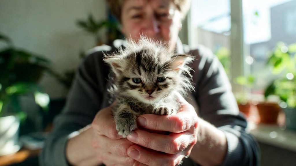 Inquiétude d'un propriétaire de chaton