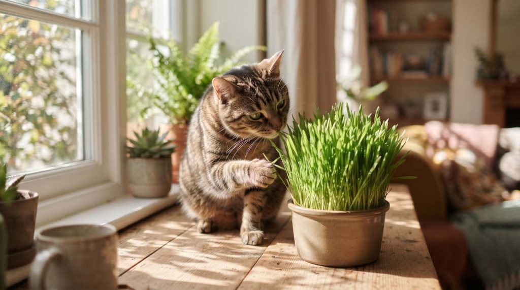 Herbe à chat en pot
